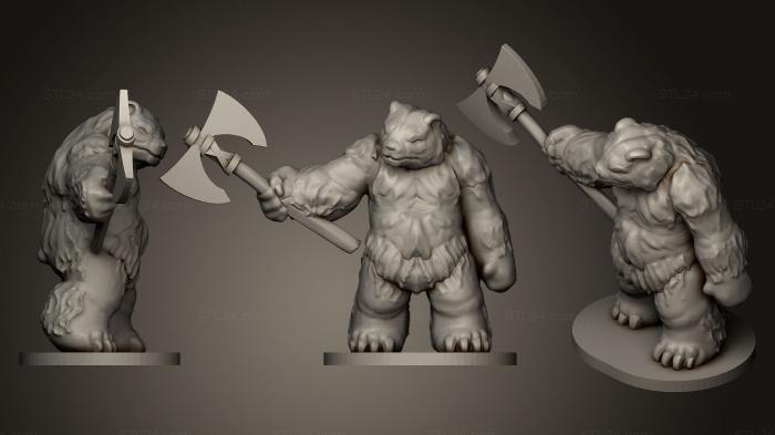 Toys (Bear Warrior, TOYS_0092) 3D models for cnc
